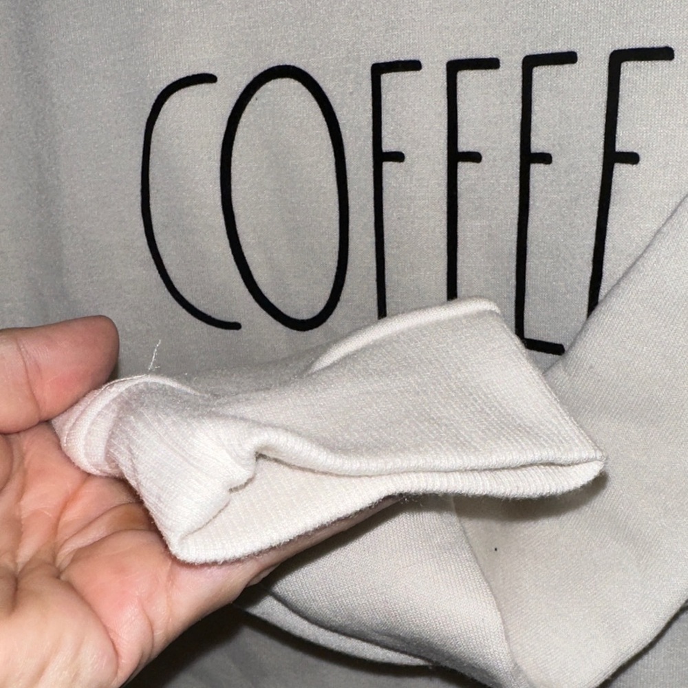 Rae Dunn Cream crewneck with Black 'COFFEE' Text - Picture 5 of 11